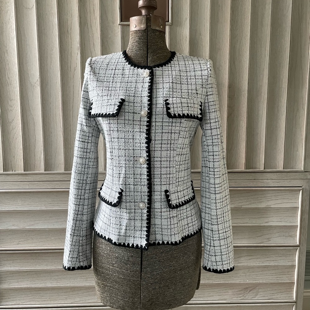 New! Elegant Black and White Women's Jacket